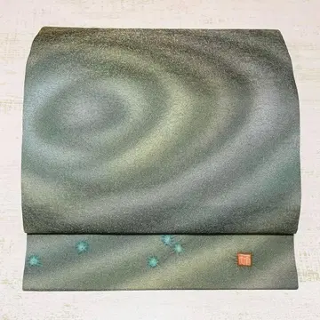 오비 후쿠로 오비 순수 실크 전 통 패턴 파문 소용돌이