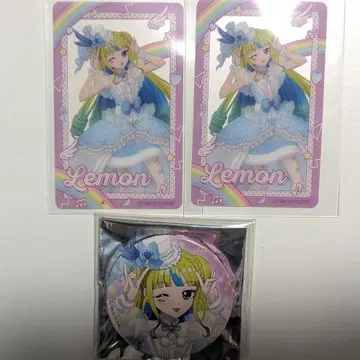 크로싱 라이브 클리어 카드 캔뱃지 레몬 세트