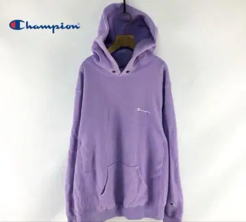 Champion 70s 복각 파랑 단색 택 리버스 위브 후드티 L