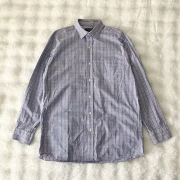 NAUTICA 체크 무늬 긴팔 셔츠 사이즈 16 남성용 L 상당