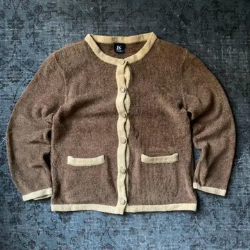 레어 90s Kelly sports 가디건 니트 브라운 구제 의류