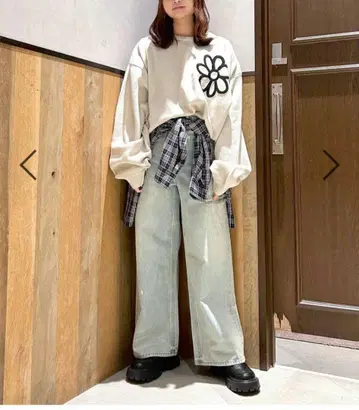 RAGE BLUE 꽃 포인트 니트