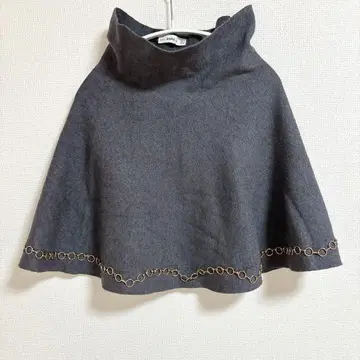 자라 니트 플레어 스커트 무릎 기장 개성 그레이 M 사이즈