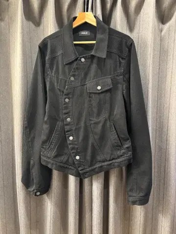 EGONLAB 24SS WRAPPED DENIM JACKET BLACK