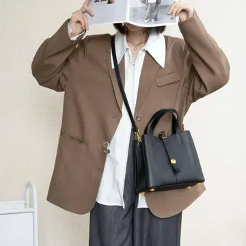 미사용 새상품 [RICKERS/리커즈] 내추럴 가죽 아오리 핸드백