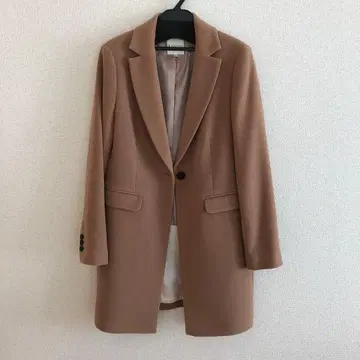 피치 베이지 체스터 코트