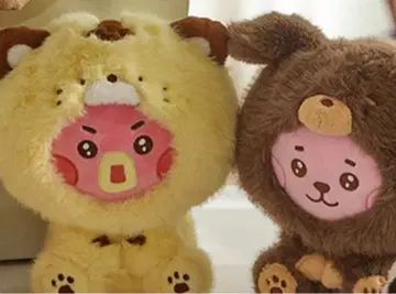 BT21 BABY MORE FLUFFY 봉제 인형 TATA&COOKY