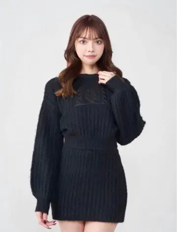 Darich DD 퀼팅 로고 니트 셋업