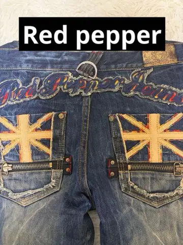 (레어) y2k Red PepperJeans 큰 사이즈 유니언 잭