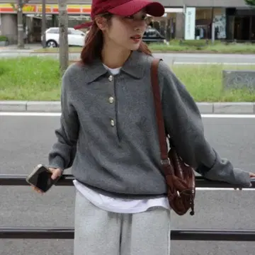 jumelle 그레이 긴팔 가디건