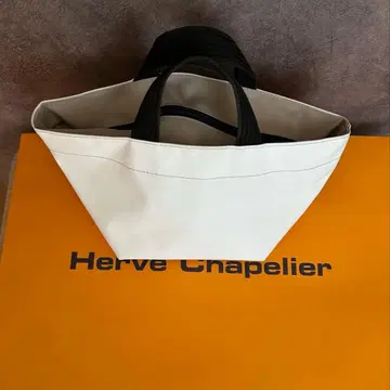 Herve Chapelier 화이트 토트백