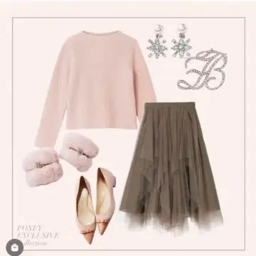 폭시 니트 스웨터 40 캐시미어