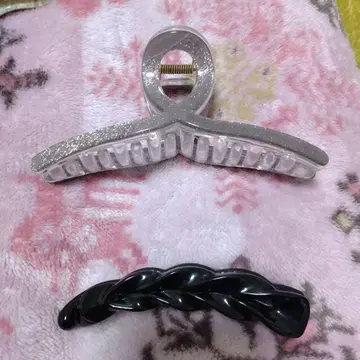 헤어 클립 세트 메탈 블랙