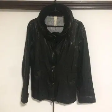 헤이세이 archive 후드 부착 가죽 자켓 M