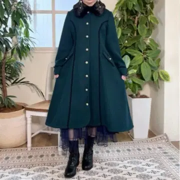 axes femme 퍼 옷깃 피쉬테일 코트