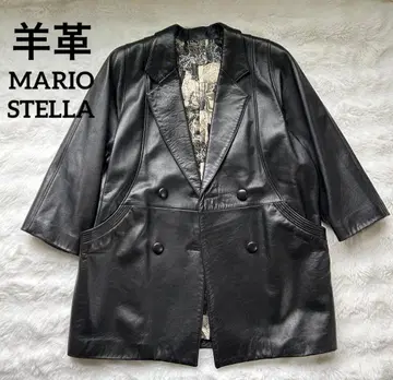 마리오 스텔라 양가죽 ITALY 이탈리아제 더블 브레스트 천연 가죽