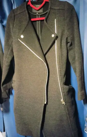 FLORENT 블랙 라이더 롱 코트 사이즈 34