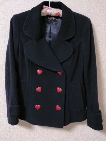 MILK 하트P 코트 네이비