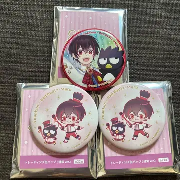 컬러풀 피치 유안 군 캔뱃지 3점 등신 데포 산리오 콜라보