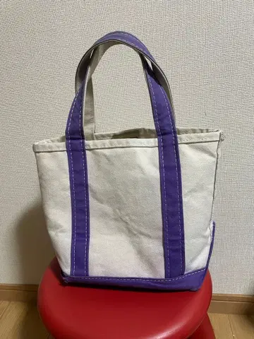 하자품 90s L.L.Bean 토트백 스몰 화이트 퍼플