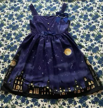 innocent world 월야의 산책 오버롤 스커트