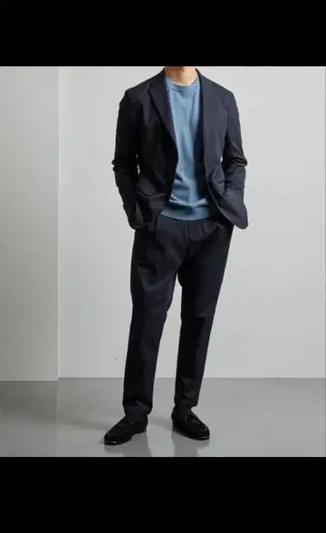 유나이티드 애로우즈 남성용 캐주얼 수트 셋업 네이비