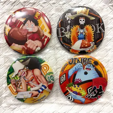 원피스  캔뱃지 GOURMET 루피 브룩 우솝 징베