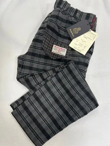 해리스 트위드 체크 무늬 캐주얼 팬츠 LL