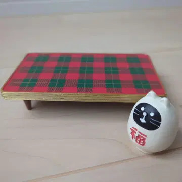 네이비 네이비 레트로 체크 테이블 복 고양이 묶음 판매