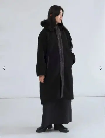 LASUD 퍼 후디드 보아 코트