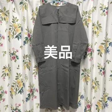 새상품급 SHIPS any 워셔블 울 라이크 세일러 카라 원피스