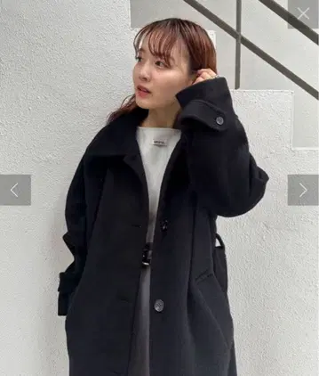 새상품 mystic 벨트 포함 롱 코트 아우터 블랙 mline