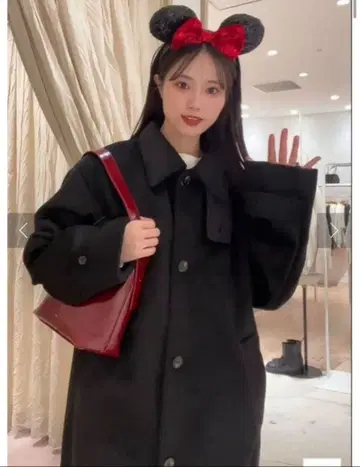 새상품 mystic 벨트 포함 롱 코트 아우터 블랙 mline