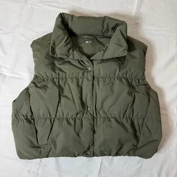 UNIQLO:C 유니클로 C 다운 크롭 베스트 카키 XL