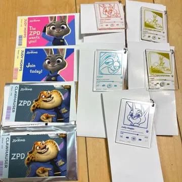 주토피아 로손 한정판 굿즈 아크릴 키링 스티커