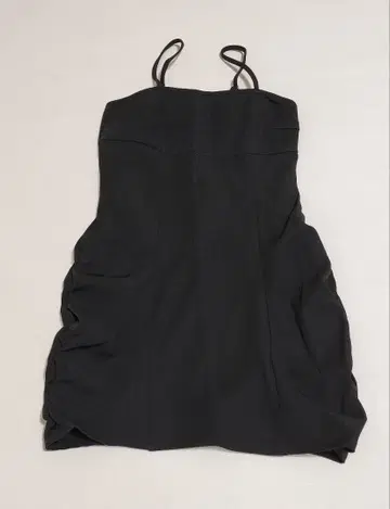 BUBBLES 베어탑 원피스 스트랩 포함 블랙