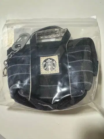 대만 한정판! Starbucks 스트라이프 파우치 카라비너 포함