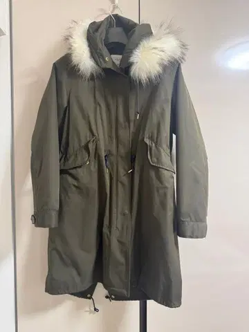 이에나 IENA 모즈 코트 M 38 사이즈 카키 라쿤 퍼 포함