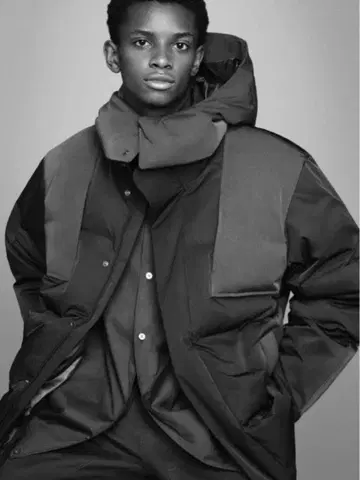 UNIQLO +J 다운 오버사이즈 후드티 질 샌더 콜라보 XL