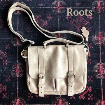 미사용 캐나다 Roots 메신저 백 천연 가죽 수납 가방 포함