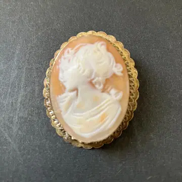 앤티크 쉘 카메오 펜던트 탑 빈티지 브로치 액세서리