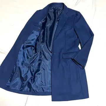 [ 새상품급 ] 에디피스 롱 체스터 코트 캐시미어 혼방 네이비 블루 M