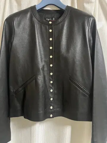 컨디션 최상 에네스베 가죽 자켓 가죽 가디건 가죽 프레션