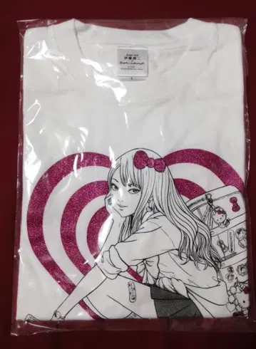 이토 준지 x 산리오 라메 T셔츠 갸루 토미에 x 헬로키티 L 사이즈