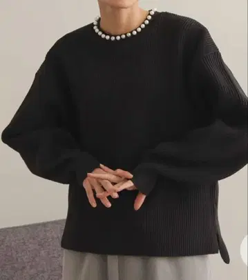 OPAQUE.CLIP 펄톤 버튼 니트 38(M) 2종 세트