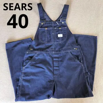 W40 L30 SEARS 시어스 데님 오버롤 작업복 네이비
