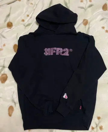 #FR2 후드 부착 후드티 블랙 L