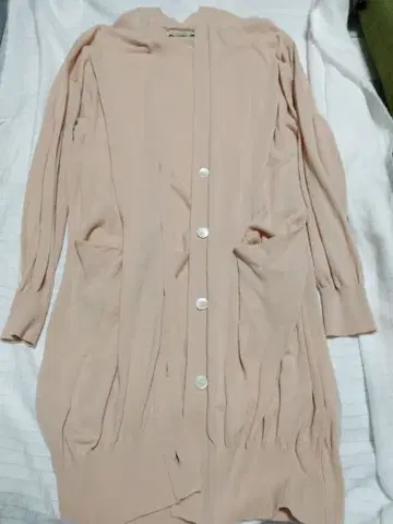 살몬 핑크 긴팔 가디건