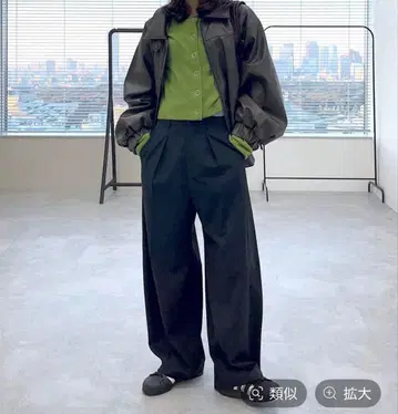 JEANASIS 블랙 계열 기타 슬랙스 팬츠