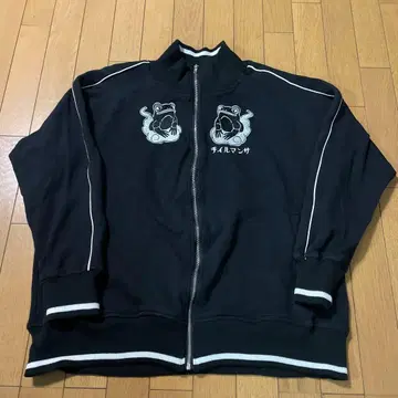 참마루이 개구리 자수 로고 스카잔풍 저지 자켓